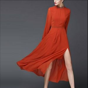 Gyalwana Retro Sheer Maxi Dress